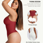 FeelinGirl Shapewear Tummy Control Bodysuits for Women Seamless Body Shaper Shapewear Thong Body Shaper XS-S