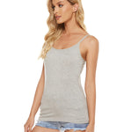 BQTQ 5 Pcs Basic Camisole Spaghetti Strap Camisole Tank Tops for Women and Girl (Black, White, Gray, Pink, Beige, Small)