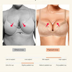 Popilush Lace Wireless Bras with Support and Lift - Push Up Bra for Women No Underwire Comfy Deep V Bralettes Fits B-D Cups