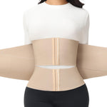 SHAPSHE Waist Trainer for Women Tummy Control Workout Cincher Triple Wrap Belt Postpartum Girdle with Hooks TAN/Medium
