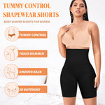 Werena Shapewear Shorts Tummy Control for Women High Waisted Body Shaper Underwear Slimming Slip Shorts Under Dresses(#1 Black(medium control),S)