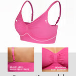 Bralettes for Women Wireless Bra Comfort Fit Seamless Bralettes High Elasticity Everyday T-Shirt Bra Pink Large