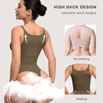 Lover-Beauty Bodysuits for Women Tummy Control Shapewear Thong Bodysuit Body Shaper Brown Small