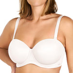 HSIA Strapless Bras for Women Large Breasts Non Slip Full Coverage Underwire Supportive Multiway Strapless Bra Plus Size White