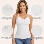 JOYSHAPER Shapewear for Women Tank Tops Tummy Control Shapewear Camisole V-Neck Cami Shaper Compression Tanks White M