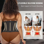 FeelinGirl Workout Waist Trainer Underbust Corsets Cincher Belt Hourglass Corset Body Shaper for Women Black L