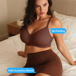 OEAK Bralettes for Women with Support Comfortable Wireless Bras Seamless Bralette No Underwire Bra Cute Everyday Tshirt Bras Chocolate L