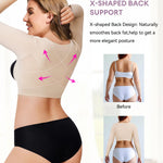 YERKOAD Arm Shapers for Women Flabby Arms Post Surgery Compression Sleeves Arm Faja Front Closure Shapewear Tops (Beige, Medium)