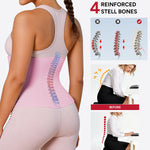 Nebility Waist Trainer for Women Corset Shapewear with Zipper Sweat Waist Trimmer Faja Body Shaper Workout Waist Cincher (Pink, Medium)