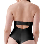 SPANXshape Suit Your Fancy Plunge Low-Back Thong Bodysuit - Comfortable One Piece - Medium Compression - Seamless - Very Black - XL