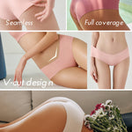 ROSYCORAL Women’s Seamless Bikini Panties Soft Stretch Invisibles Briefs No Show Hipster Underwear cheeky 9 pack XS-L (M)