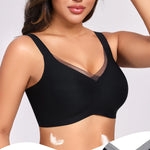 Gailife Crossover Bras for Women No Underwire Wireless Bralettes Seamless Supportive T Shirt Everyday Bras-Black,L