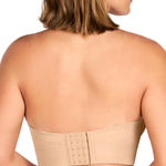 HSIA Strapless Bras for Women, Longline Corset for Large Bust Plus Size Supportive Bustier Minimizer Convertible Bandeau, Natural Nude 34DD