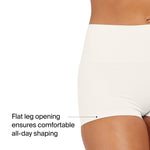 SPANX SPANXshape Everyday Shaping Boyshort - Comfortable Core Control Shapewear Underwear - Invisible Under Clothes - No-Show - Linen - Medium