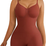 SHAPERX Shapewear for Women Tummy Control Bodysuit Mid Thigh Body Shaper Shorts for a Lifted Look