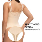 SHAPERX Open Bust Shapewear Tummy Control Bodysuits for Women Seamless Compression High Waisted Body Shaper, SZ5315-Beige-2XL/3XL