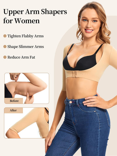 JOYSHAPER Upper Arm Shapers for Women Compression Sleeves Post Surgery Shapewear Tops Posture Corrector Arm Slimmer Vest