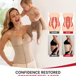 Nebility Waist Trainer for Women Corset Shapewear Tummy Control Body Shaper Girdle Waist Cincher Postpartum Belly Band(XX-Large, Beige)