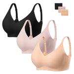 habibee Jelly Bra for Women No Underwire Comfort Seamless Bras Push Up Wireless Bras Full Coverage Bralettes