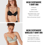 Victoria's Secret Pink Wear Everywhere T-Shirt Bra, Lightly Lined, Smooth, Bras for Women, Beige (34B)