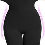SIMIYA Shapewear Tummy Control Shorts for Women, 5-IN-1 Body Shaper High Waisted Girdle Boyshort Slip Short for Under Dresses Black