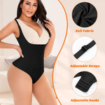 Werena Thong Shapewear Bodysuit for Women Tummy Control Open Bust Body Shaper Slimmer Shaping Thong