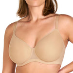 HSIA Minimizer Bra for Women - Air Mesh T-Shirt Full Coverage Seamless Bra Plus Size Underwire Padded Bra for Large Bust Light Beige