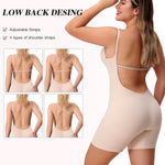Slimers Backless Shapewear Strapless Bodysuit - Low Back Women Body Shaper : Slimming Built In Bra With Plunge Beige