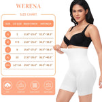Werena Shapewear Shorts Tummy Control for Women High Waisted Body Shaper Underwear Slimming Slip Shorts Under Dresses(#1 White(medium control),M)