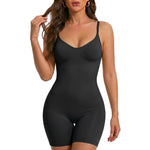 herslims Tummy Control Bodysuit for Women, Sculpting Shapewear, Brief, Thong, or Mid-Thigh Faja, Black Mid-Thigh Faja XXS/XS