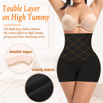 Womens Slip Shorts for Under Dress Seamless Shapewear Boyshorts Tummy Control Panties Shaping Shorts(#2 Black(high Waisted),Large)