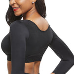 Plus Size Upper Arm Shaper Compression Sleeves for Women - Post-Surgery Slimmer & Corrector Shapewear Tops (02 Black Small)