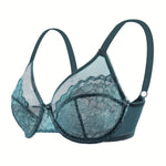 HSIA Minimizer Bras for Women Enchante Full Coverage Underwire Bras Plus Size Lifting Floral Lace Bra for Heavy Breast