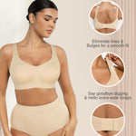 Lover-Beauty Wireless Push Up Bra for Women No Underwire Comfort Soft Seamless Bras Full Coverage Clay Large