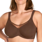 HSIA Minimizer Bras for Women Plus Size, Full Coverage Coolcomfort T Shirt Unlined Bra with Underwire for Heavy Breast, Mocha Brown 38DDD