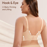 Angelhood Seamless Bras Women Soft Jelly Push Up Wireless Bra Supportive V Neck No Underwire Comfort Tshirt Bralettes