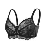 HSIA Minimizer Bra for Women - Plus Size Lace Full Coverage Womans Bra Unlined Underwire Bra for Heavy Breast Black