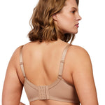 HSIA Minimizer Bras for Women Full Coverage, Unlined Lace Sexy Plus Size Underwire Bra for Large Breasts Taupe Beige