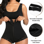 YIANNA Fajas Colombianas Shapewear for Women Tummy Control Postpartum Body Shaper Post Surgery Compression Garment Bodysuit,YA7200-Black-XL