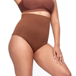 Underoutfit High Waisted Underwear for Women- Tummy Control Shapewear Panty- Small to Plus Sizes, Cocoa, XX-Large