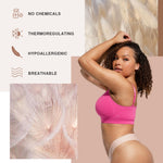 Bralettes for Women Wireless Bra Comfort Fit Seamless Bralettes High Elasticity Everyday T-Shirt Bra Pink Large