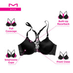 Maidenform Women's T-Shirt Bra, One Fab Fit Racerback Underwire Bra, Lightly Lined, Front Closure