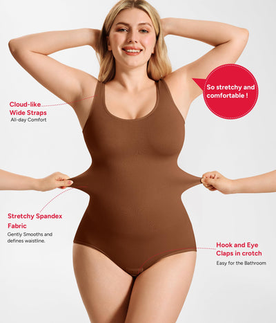 Nebility Bodysuit Shapewear for Women Tummy Control Body Shaper Faja Waist Trainer Seamless Body Suit Going Out Tops