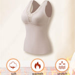 Lynclare Thermal Tops for Women, Thermal Undershirt, Fleece Tank Top, Winter Warm Base Layer with Built in Bra