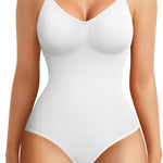 BRABIC Womens' Seamless Sleeveless V-Neck Bodysuit Shapewear Tummy Control