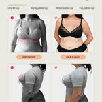 Popilush Bras for Women Minimizer Underwire Supportive Full Coverage Lace Push Up Bra Size 32D Black