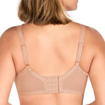 HSIA Minimizer Bras for Women Enchante Full Coverage Underwire Bras Plus Size Lifting Floral Lace Bra for Heavy Breast Warm Beige