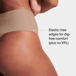 SPANX SPANXsupersmooth Undie-tectable Thong - Comfortable Core Control - Invisible Shapewear - Women No Show Thong Underwear - Cafe Au Lait - Medium