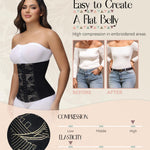 SHAPSHE Corset Top Waist Trainer Shaper Cincher Womens Corset Shapewear Going Out Underbust Faja Body Shaper with Hooks Black M