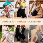 Reamphy 3 Pack Slip Shorts for Women Under Dress,Comfortable Smooth Yoga Workout Biker Shorts(Black+White+Nude,M)